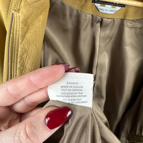 Vintage Leather Bomber Jacket Tan Men's Large - Picture 13 of 16